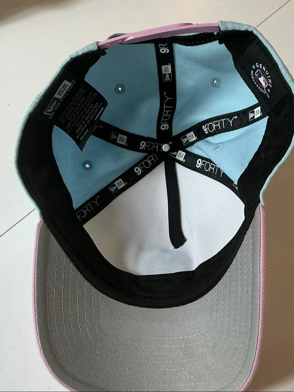 New Era Kids Colorblock Baseball Cap - Pink, Cream & Light Blue